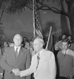 Birmingham Prints: J Strom Thurmond and Fielding Wright Shaking Hands