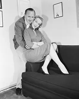 Jack Benny Posing with Leigh Snowden