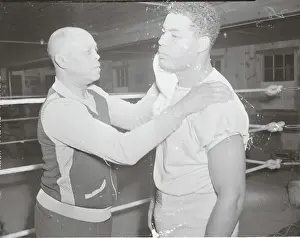 Tiredness Prints: Jack Blackburn Wiping Joe Louis Face