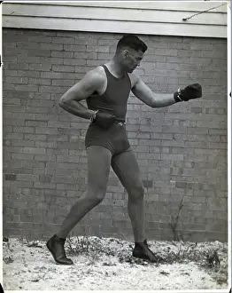 Jack Dempsey In Fighting Stance/Pose