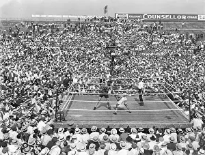Heavyweight Prints: Jack Dempsey-Jess Willard Fight, Aerial