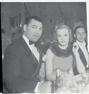 Jack Dempsey and June Gale Having Drinks