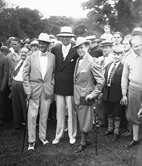 Jack Dempsey Posing with Fight Promoter