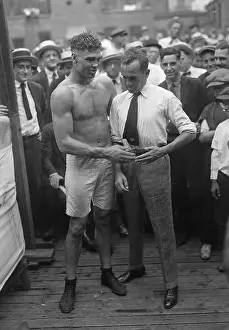 Jack Dempsey Shaking Hand of Al Jolson