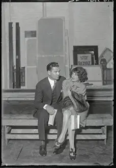 Jack Dempsey and Wife Looking at Script