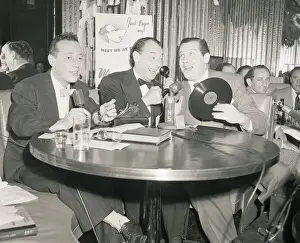 Jack Eigen with Joe Louis and Milton Berle