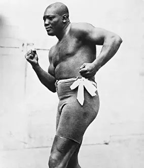Jack Johnson in Fighting Stance