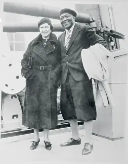 Johnson Prints: Jack Johnson and Wife on the S.S. Bremen