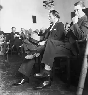 Jack Legs Diamond with Hat in Court