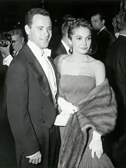 Wrap Prints: Jack Lemmon with Wife Felicia Farr
