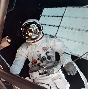 Space Station Prints: Jack Lousma in Spacesuit in Space
