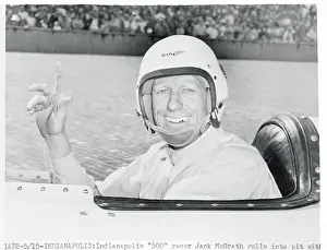 Jack McGrath in His Race Car