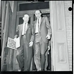 Jack Molinas Leaving a District Attorney's Office