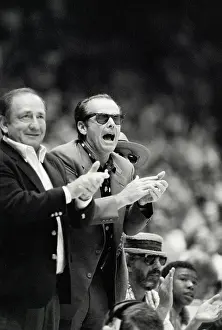 Applauding Prints: Jack Nicholson Cheering for the Los Angeles Lakers