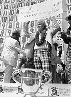 Three Quarter View Prints: Jack Nicklaus Holds His Winnings