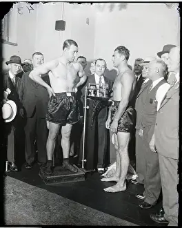 Jack Sharkey Weighing In W/Max Schmeling
