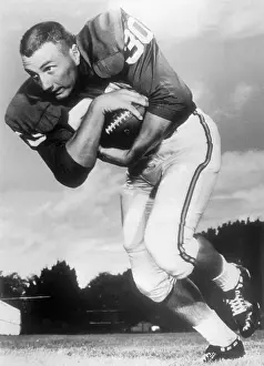 Running Back Prints: Jack Spikes Clutching Football