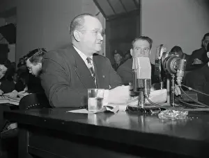 Jack Tenney Testifying at a Hearing