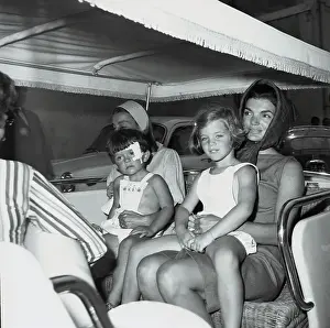 Jackie and Caroline Kennedy with Anthony Radziwill
