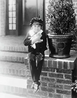 Rabbit Prints: Jackie Coogan with Pet Rabbit