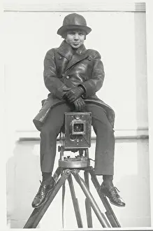 Jackie Coogan Sitting atop Camera