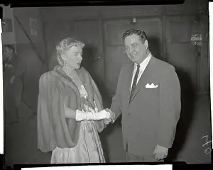 Jackie Gleason Holding Hand of Christine Jorgensen