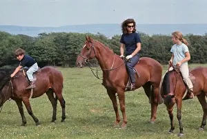 Waterford Prints: Jackie Kennedy with Her Children Riding Horses