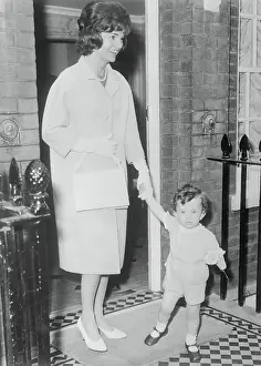 Jackie Kennedy Holding Hand of Young Anthony Radziwill