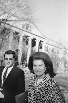 Jackie Kennedy Leaves Meeting/Harvard