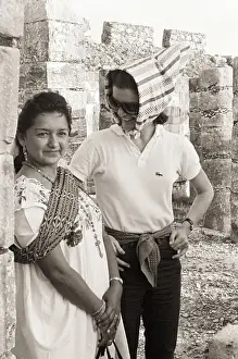 Campeche Prints: Jackie Kennedy With Native Mexican Woman