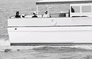 Jackie Kennedy Riding in Boat