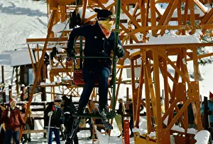 Jackie Kennedy Riding in Chair Lift