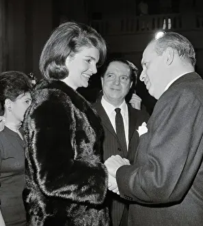 Jackie Kennedy Shaking Hands with Guillermo Sevilla Sacasa