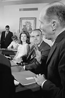 Jackie Kennedy with W. Averell Harriman and Dean Don K. Price