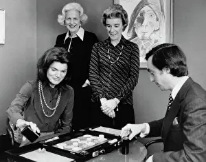 Board Game Prints: Jackie Onassis Playing Game