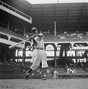 Jackie Robinson With The Brooklyn Dodgers