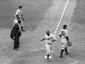 Umpire Prints: Jackie Robinson Crossing the Plate