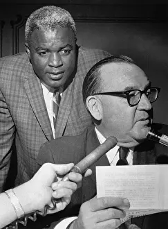 Jackie Robinson with Edmund Brown