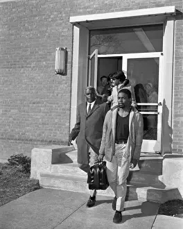 Departure Prints: Jackie Robinson and Family Leaving Courthouse