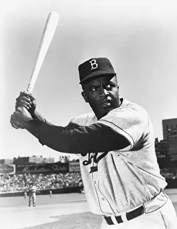 Jackie Robinson On The Field