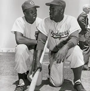 Jackie Robinson with Frank Robinson