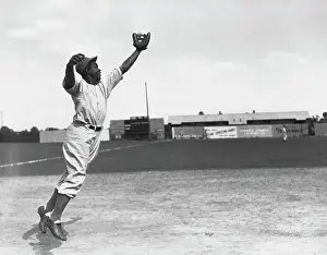 Catching Prints: Jackie Robinson Reaching For High Ball