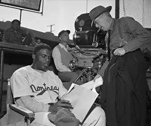 Anaheim Prints: Jackie Robinson Reading Script with Al Green