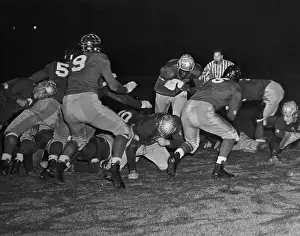 Jackie Robinson Running with Football