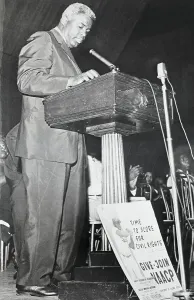 Raleigh Prints: Jackie Robinson Speaking on Podium