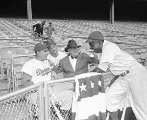 Ethnic Diversity Prints: Jackie Robinson Talking with Teammates