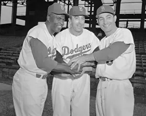 Jackie Robinson with Teammates