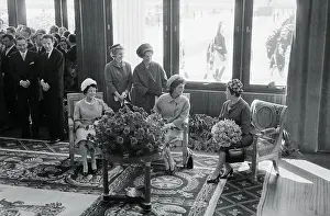 Jackie and Rose Kennedy with Wives of French Officials