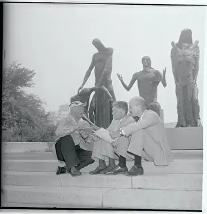 Jacob Epstein and Park Officials Conversing