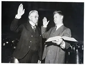 Mayor Prints: Jacob S. Coxey Being Sworn In